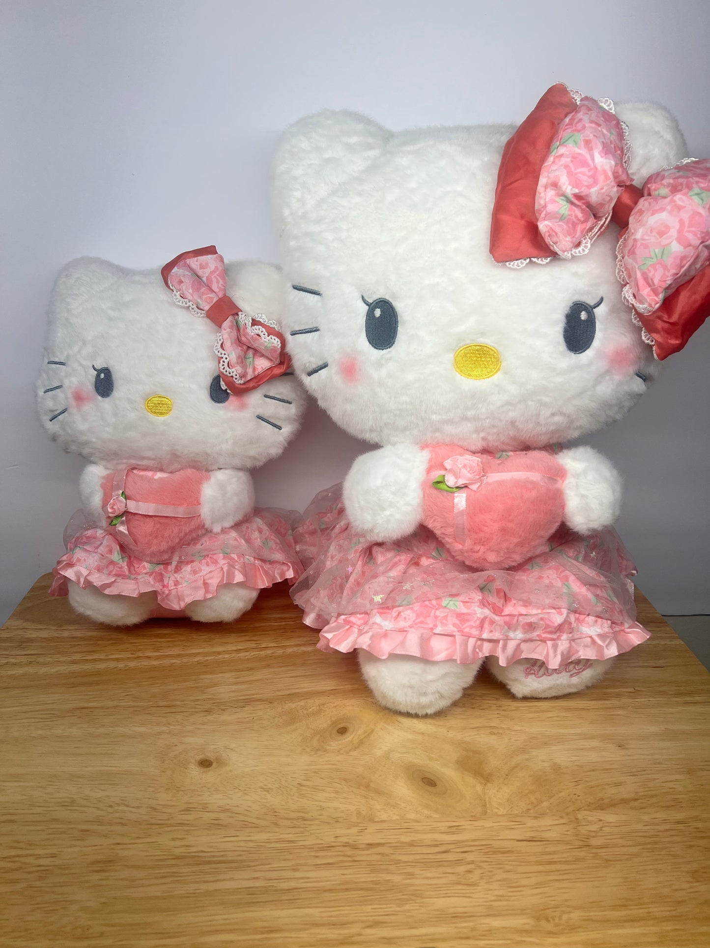 Pink bow bear plush