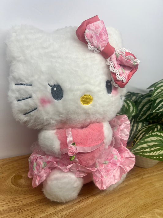 Pink bow bear plush