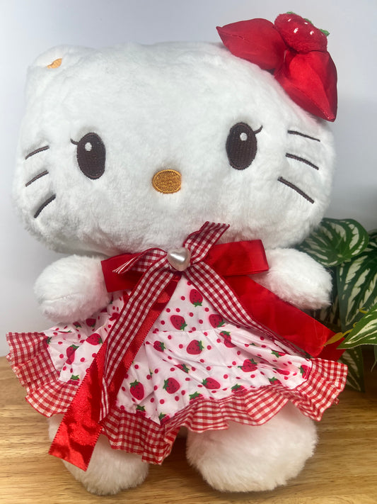 Red bow bear plush
